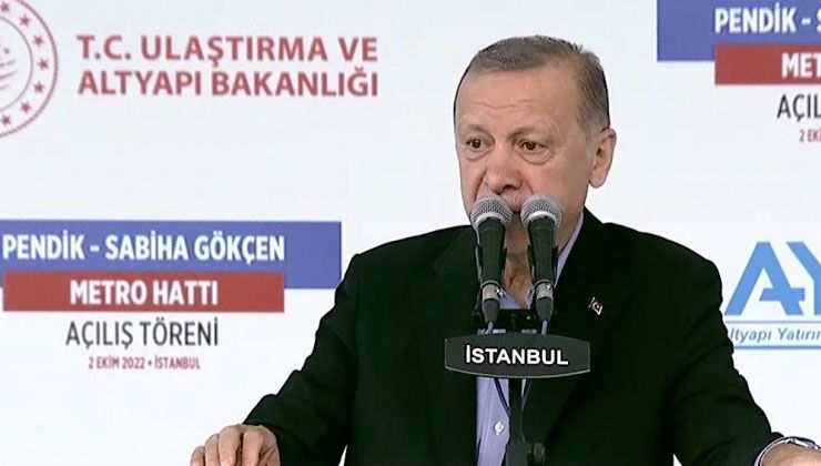 Pendik-Sabiha Gökçen Metrosu açıldı! Erdoğan: Raylı sistem medeniyettir