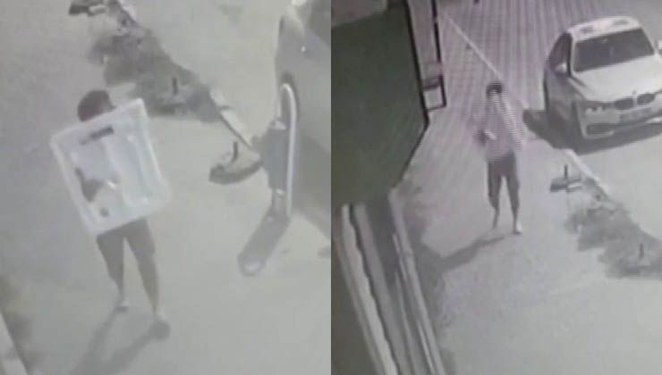 Adana’da şoke eden hırsızlık! Köpükle yüzünü kapatıp 70 bin liralık motosikleti çaldı