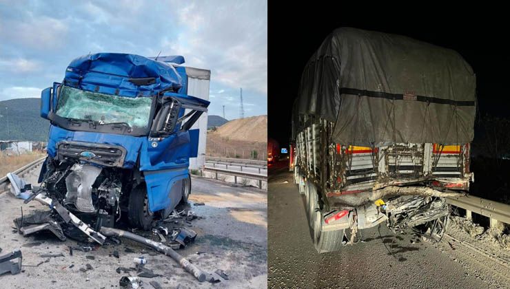 Osmaneli’nde feci kaza! Tırlar çarpıştı: 1 ölü