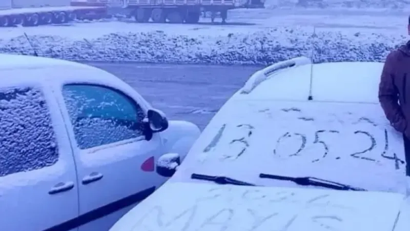 Kastamonu’da mayıs ayında kar sürprizi Kastamonu’da mayıs ayında kar sürprizi