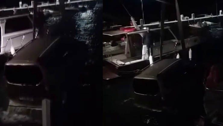 Şile’de şoke eden anlar! Otomobil denize uçtu