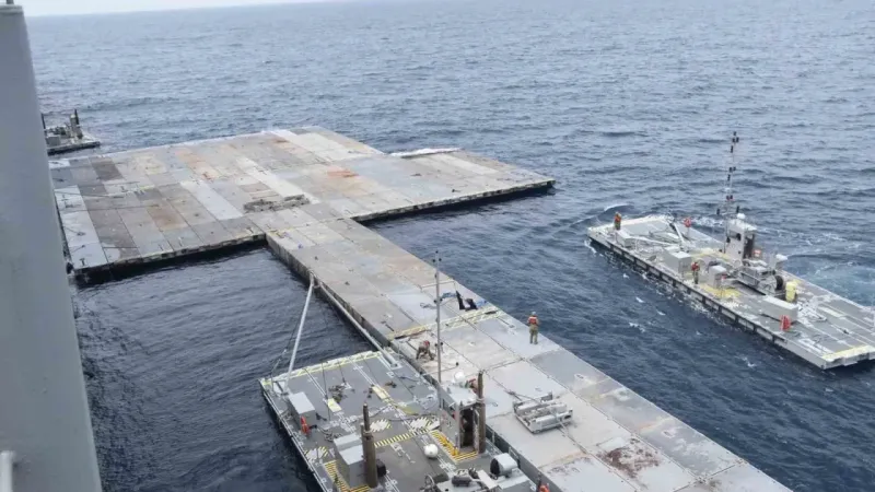 ABD ordusu, Gazze açıklarındaki geçici iskele kurulumunu tamamladı ABD ordusu, Gazze açıklarındaki geçici iskele kurulumunu tamamladı