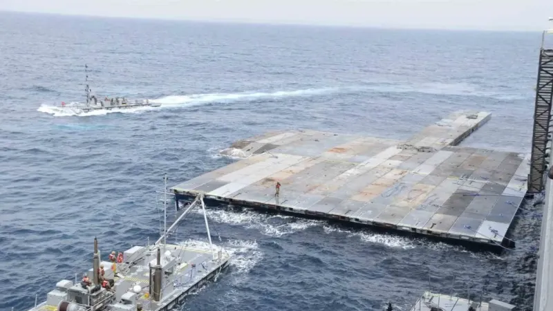 ABD ordusu, Gazze açıklarındaki geçici iskele kurulumunu tamamladı ABD ordusu, Gazze açıklarındaki geçici iskele kurulumunu tamamladı