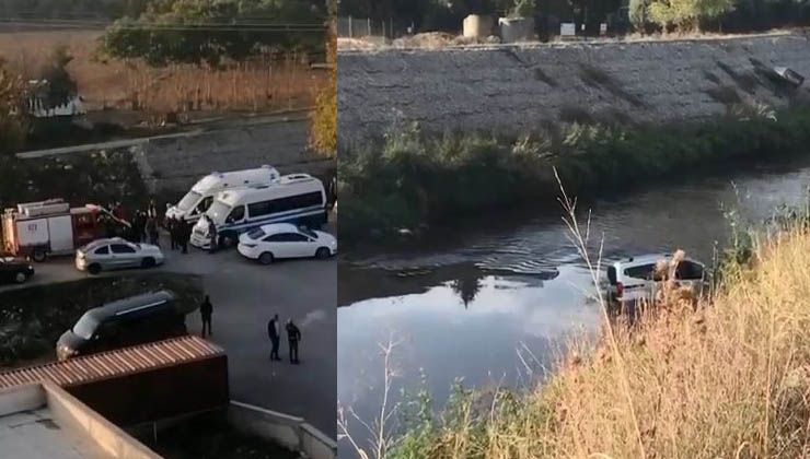 Bursa’da kontrolden çıkan araç dereye uçtu Bursa’da kontrolden çıkan araç dereye uçtu