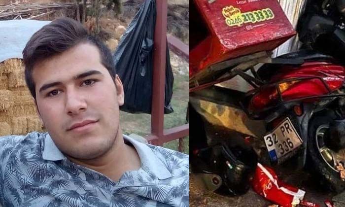 Isparta’da kamyonetin çarptığı kurye Metehan Çakır hayatını kaybetti