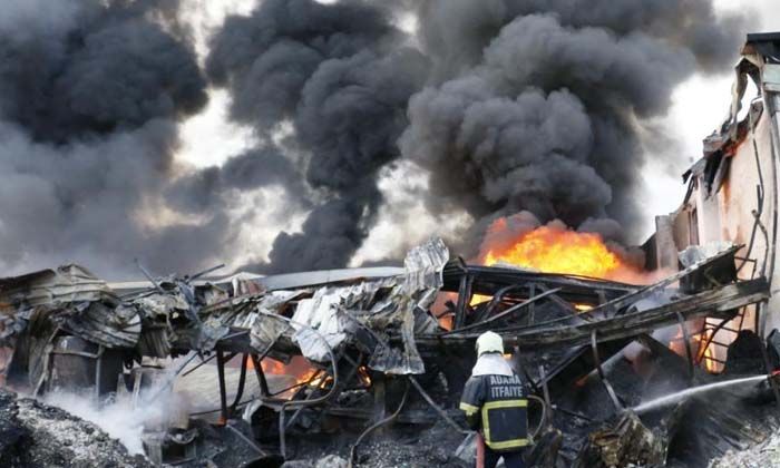Adana’da alüminyum fabrikasında yangın