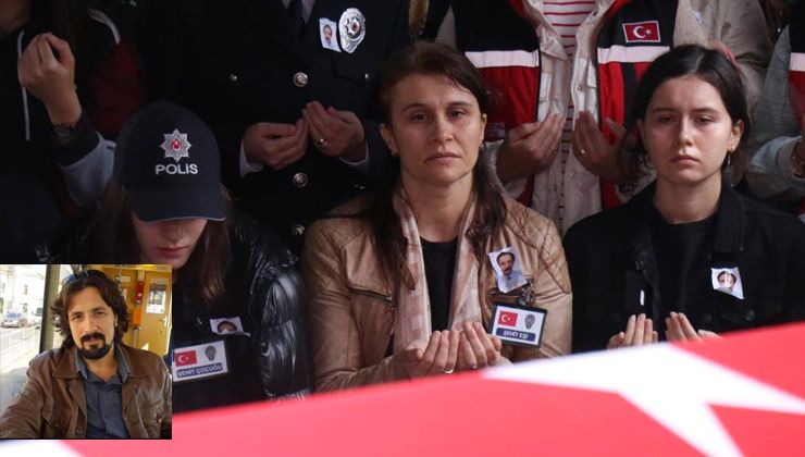 Eşi ve kızlarından şehit polise son bakış