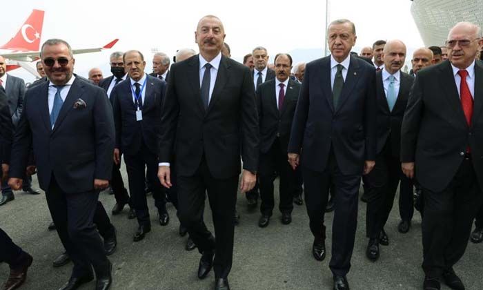 Cumhurbaşkanı Erdoğan ve Aliyev, Zengilan Uluslararası Havalimanının açılışını yaptı