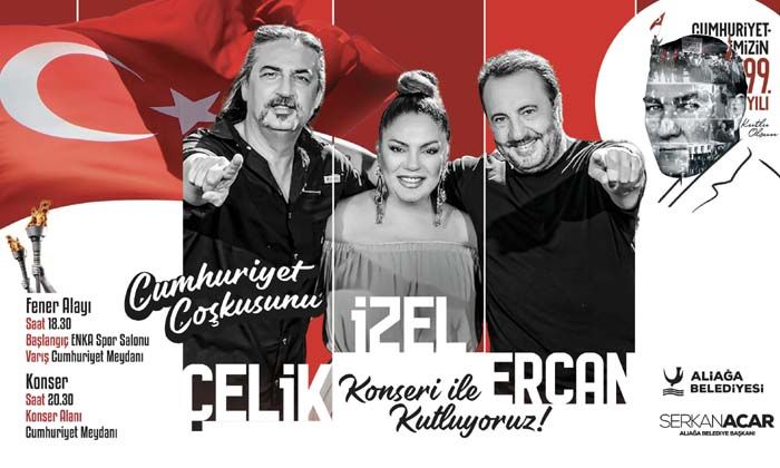 İzel-Çelik-Ercan’ın 30 yıl aradan sonra ilk halk konseri Aliağa’da