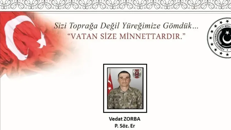 MSB: “Pençe-Kilit Operasyonu bölgesinde EYP patlaması sonucu yaralanan bir asker şehit oldu”