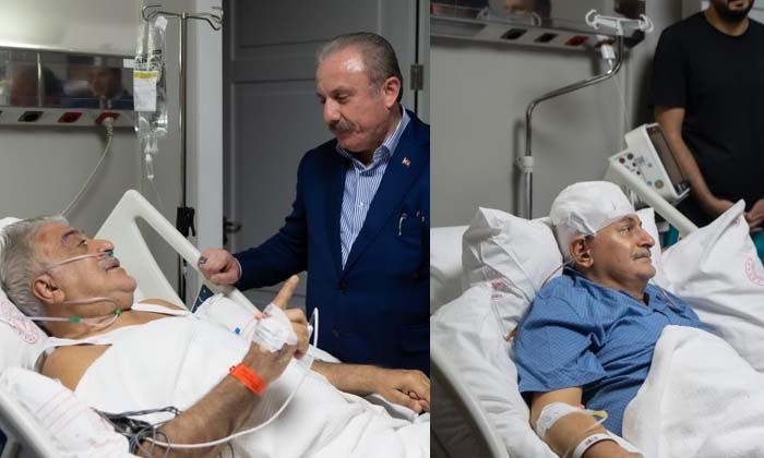 TBMM Başkanı Şentop trafik kazası geçiren Binali Yıldırım ile Şamil Ayrım’ı ziyaret etti