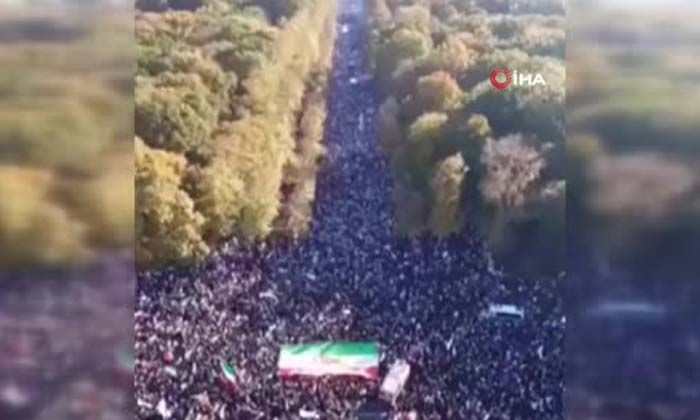 Berlin’de İran rejimine karşı protesto