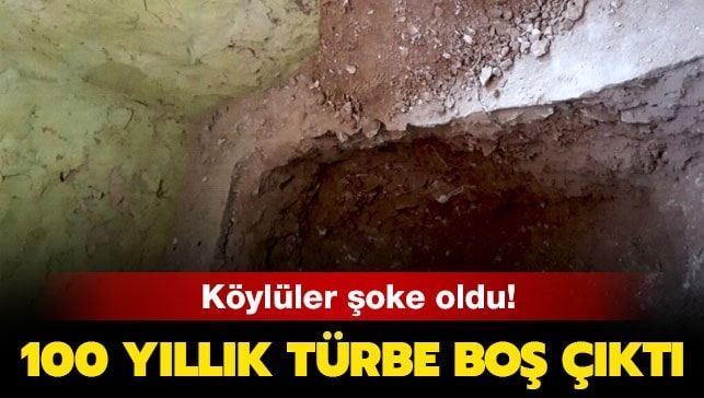 Yüz yıldır adak adanan kültür envanterindeki türbe boş çıktı