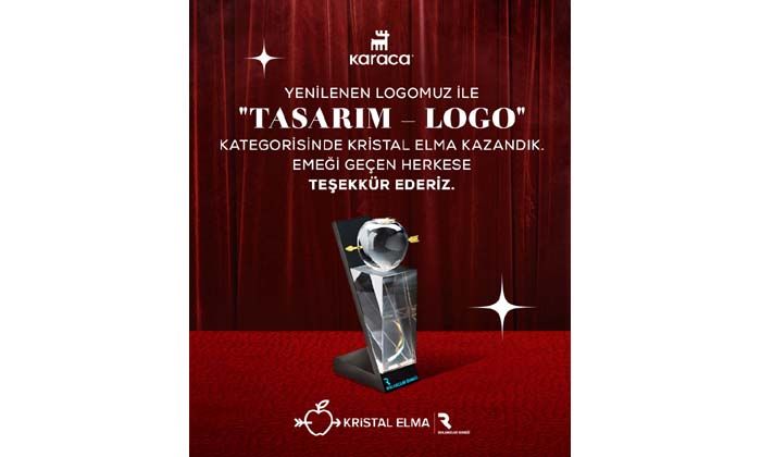 Karaca yenilenen logosu ile Kristal Elma Ödülünü kazandı