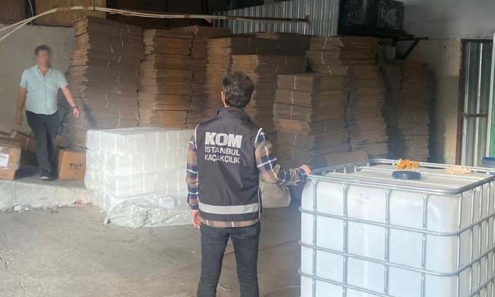 Kaçak alkol imalathanesine baskın: 1850 litre etil alkol ele geçirildi