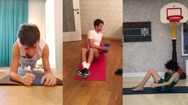 Darüşşafaka Spor Kulübü #DaçkaEvÖdevinde diyerek evde çalışıyor