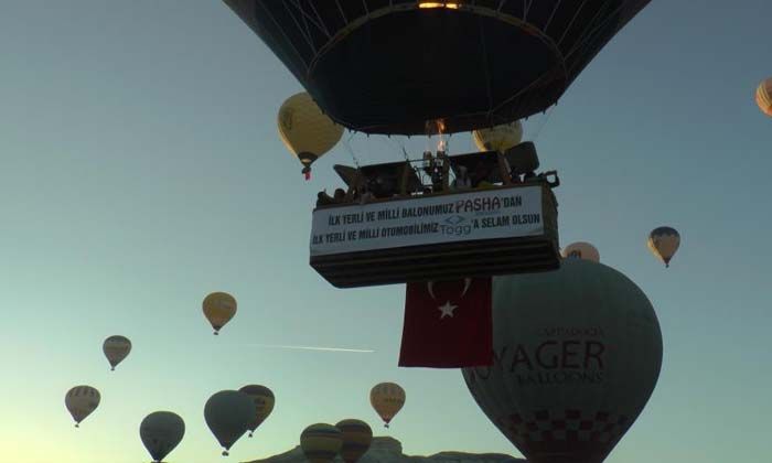 Kapadokya’da ‘TOGG’ sevinci