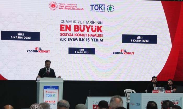 Siirt’te İlk Evim, İlk İş Yerim Projesinde TOKİ kura çekilişi gerçekleşti