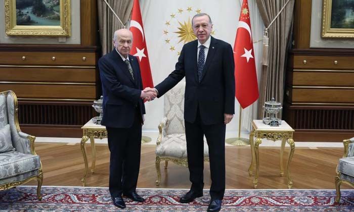 Cumhurbaşkanı Erdoğan, MHP Lideri Bahçeli görüşmesi sona erdi