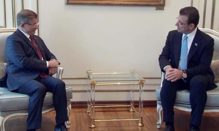 Gelecek Partisi Genel Başkanı Davutoğlu’ndan İmamoğlu’na ziyaret