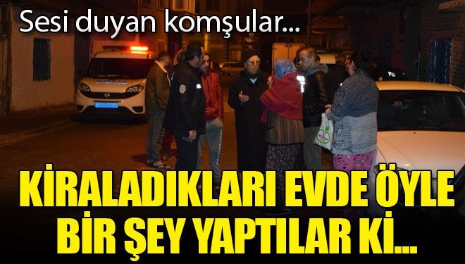 Kiraladıkları evde define aradılar