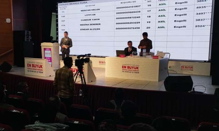 Hakkari’de TOKİ kurası heyecanı