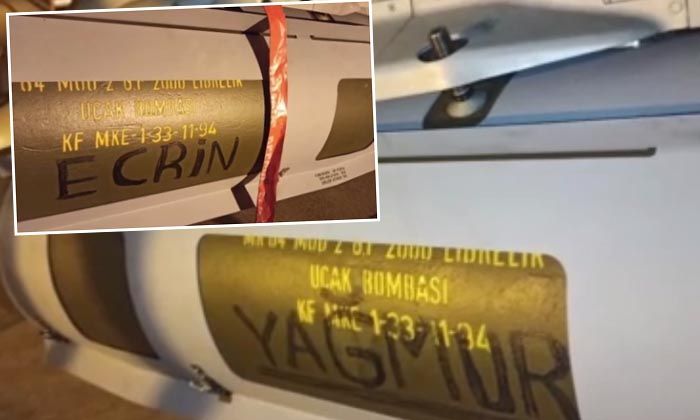 Terör örgütlerini vuran bombaların üzerine iki isim yazıldı
