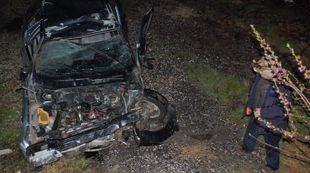Tekirdağ’da feci kaza: Otomobil hurdaya döndü