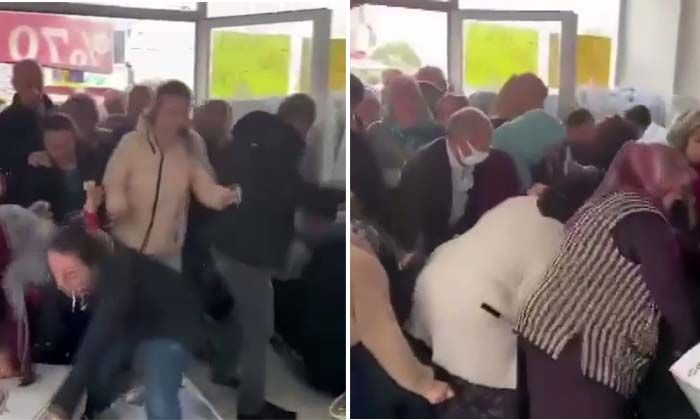 Ucuz halı izdihamında 2 kadın hastanelik oldu