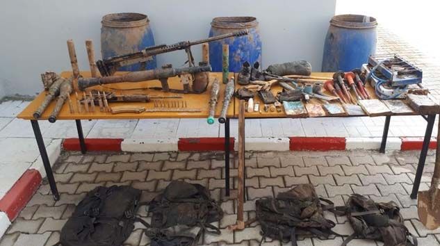 Terör örgütüne ait çok sayıda silah ve mühimmat ele geçirildi
