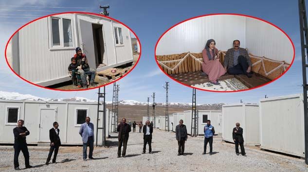 Başkale’de konteyner kente yerleşim başladı