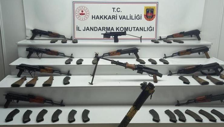 Yüksekova kırsalında silah ve mühimmat ele geçirildi