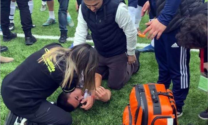 Dili boğazına kaçan sporcuya erken müdahale hayat kurtardı