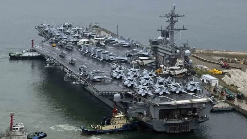 ABD uçak gemisi ortak askeri tatbikat için Güney Kore’de