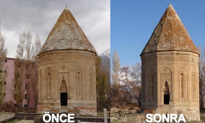 700 yıllık tarihi yapının siluetini bozan yurt yıktırıldı