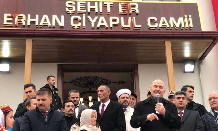 Bakan Soylu, Iğdır’da şehit asker adına yaptırılan cami ve Kur’an kursunun açılışını yaptı