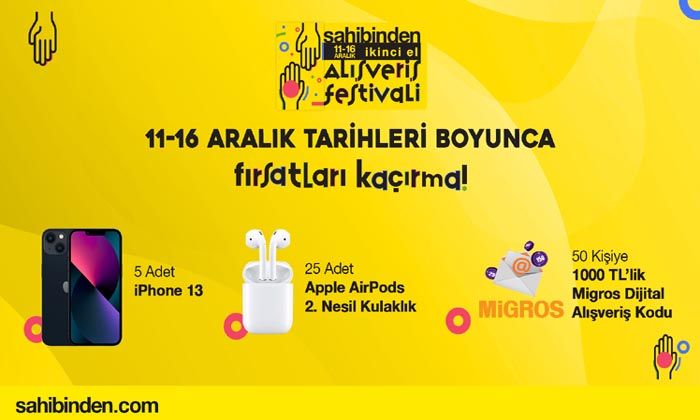 sahibinden. com’un İkinci El Alışveriş Festivali başladı