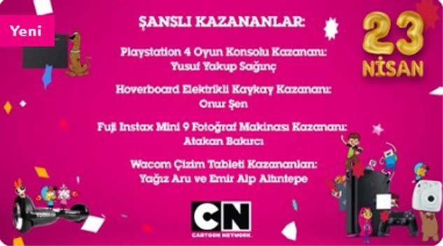 Cartoon Network’ten 23 Nisan’ın 100. Yılına özel büyük ödüllü yarışma