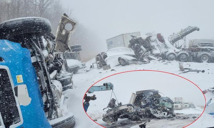 Kanada’da kar fırtınası: 60’tan fazla araç birbirine girdi