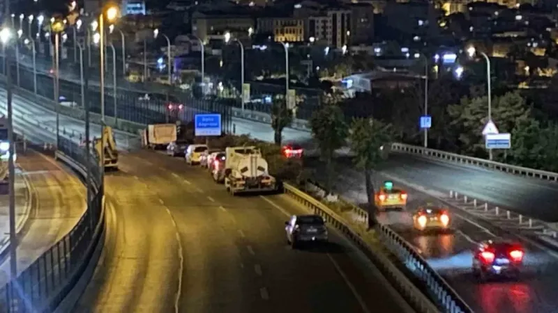 Haliç Köprüsü’nde asfalt yenileme çalışması: Ankara istikameti trafiğe kapatıldı