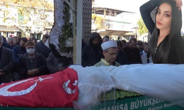 Cinayete kurban giden Tuğba gelinlikle uğurlandı