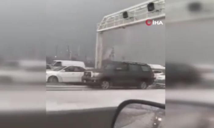 Arap Yarımadası’na dolu ve kar yağdı