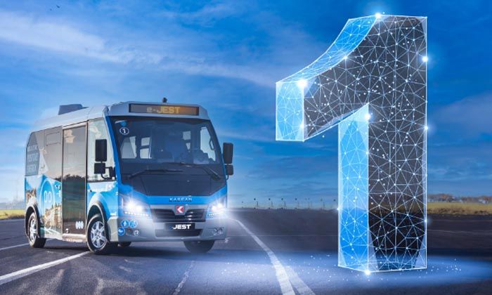 Kuzey Amerika’nın ilk yüzde 100 elektrikli minibüsü: e-JEST