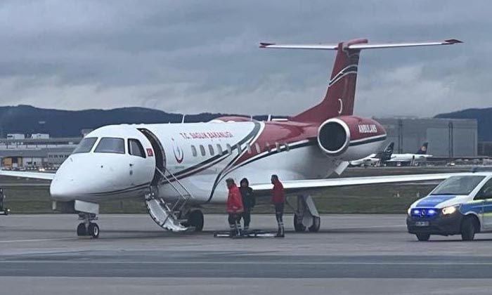 Türk hastalar Almanya’dan Türkiye’ye ambulans uçakla nakledildi