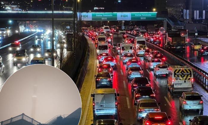 İstanbul’da sis ve trafik