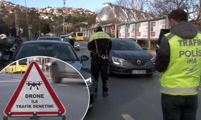 İstanbul’da dron destekli trafik denetimi