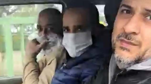 Maske takmadı, polisi görünce yüzünü poşetle kapattı