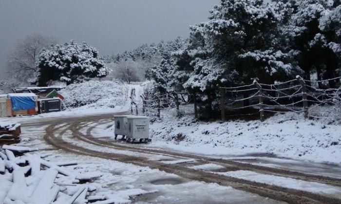 Aydos Tepesi ve çevresi beyazlara büründü