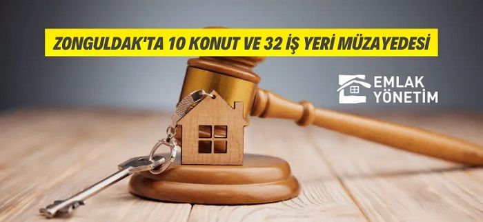 Zonguldak’ta 10 konut ve 32 iş yeri satılacak