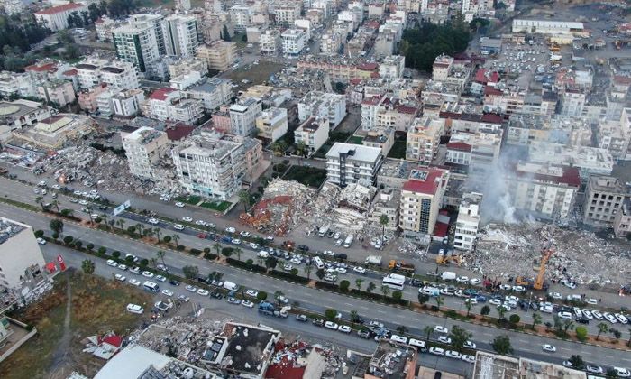 Deprem bölgesi İskenderun havadan görüntülendi